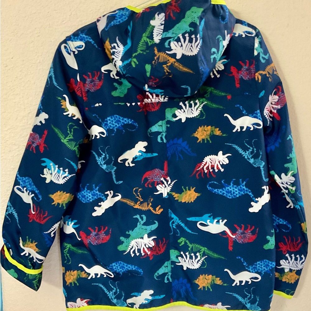 Wonder Nation Boys' Dino Print Rain Jacket with Hood NWOT - Picture 6 of 6